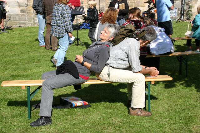 Im Trubel die Sonne genießen