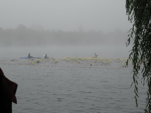 Start vom Wasser aus.Die Wendeboje ist nicht zu sehen.