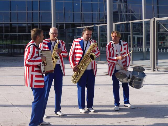 Empfang durch eine Band