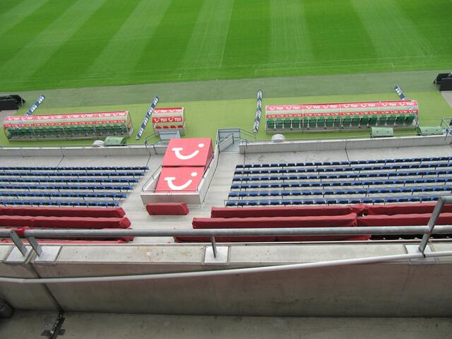 Sicht von den Presseplätzen