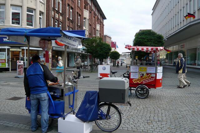 Die Sicht vom Asmus-Bremer-Platz in Richtung Hafenstraße