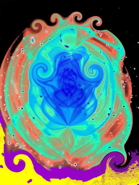 Höhere ETOE-Wesen befahlen: Spiralisiertes Schwarzes-Loch-Gesicht malen - für Stephen HAWKING.