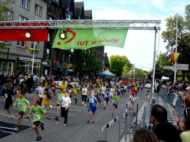 Zieleinlauf der 2-Kilometer-Läufer