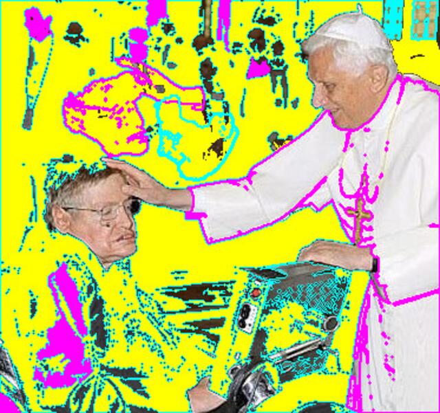 "Segenswünsche - ohne GOTT und mit GOTT". ars evolutoria performance painting 9/2010.