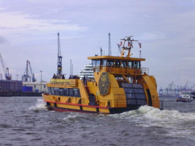 Mit diesem Schiff kommen die Besucher zum...