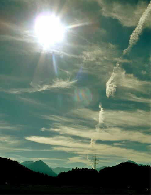 Die Sonne über Tirol.