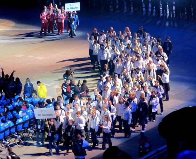Team Deutschland marschiert ins Stadion