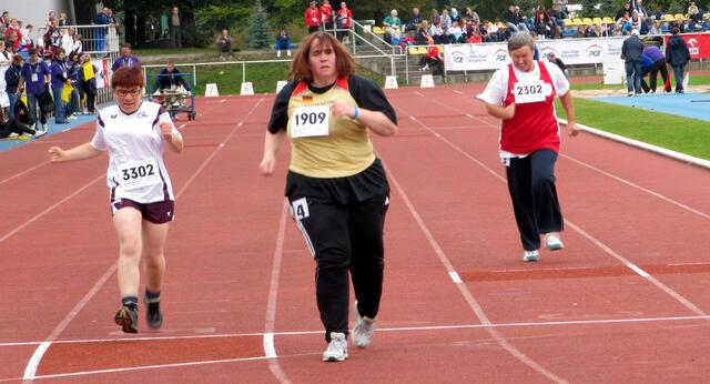 Zieleinlauf: Gold für Daniela!