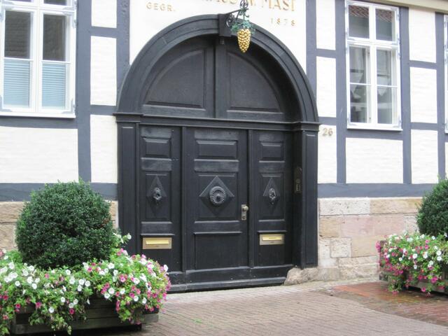 Eingangstür des Stammhauses der Familie Mast (Jägermeister)