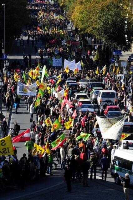 Prinzregentenstraße Sa.09.10.2010 in München bei der Anti-Atom-Demo
