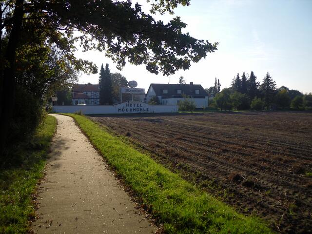 auf dem Weg zum "Hotel Moormühle" . . .