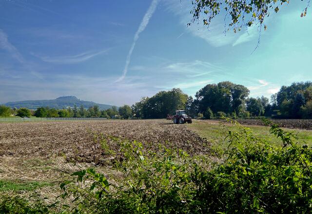 Das Maintal bei Bad Staffelstein, im Hintergrund der Staffelberg