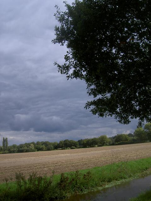 Feld ist geerntet und der Regen ist gefallen