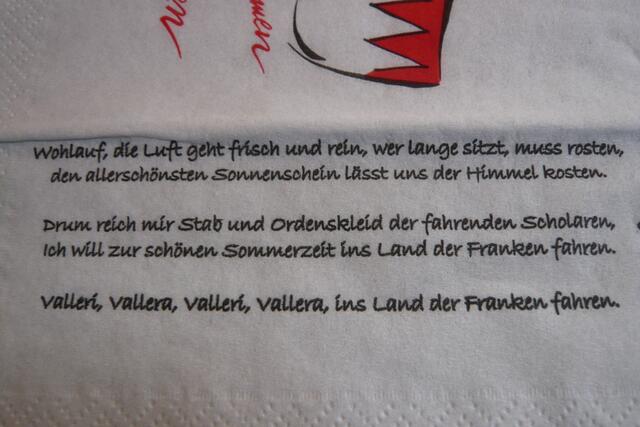 Für den Gast ein Wink mit der bedruckten Serviette