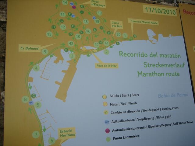 Die 21 km Laufstrecke