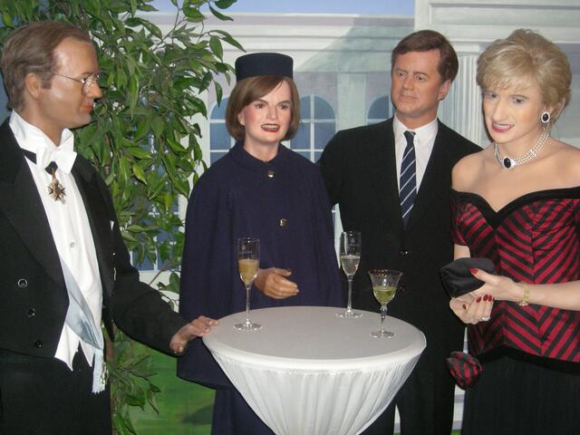 Carl Gustaf von Schweden mit Jacqueline und John F. Kennedy und mit Prinzessin Diana in HH