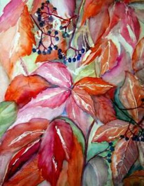 Wilder Wein, Aquarell