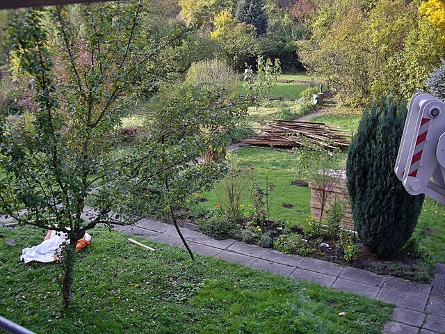 wie gut , dass unser Garten so groß ist...überall wurde abgeladen