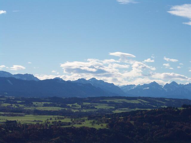 Blick in Richtung Füssen und den Säuling