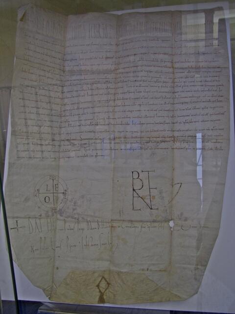 Das viertälteste Dokument von Papst Leo IX. vom 13. Juni 1049.
