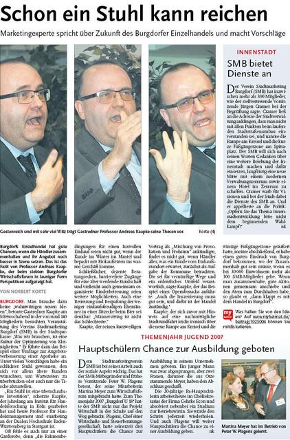 So berichtet der Anzeiger am 12. November 2010 über das Burgdorfer Wirtschaftsforum. (E-Paper)