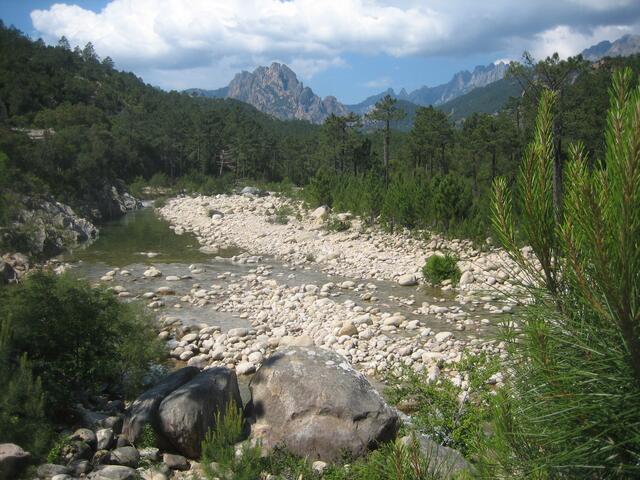 Solenzara- Blick zum Col de Bavella