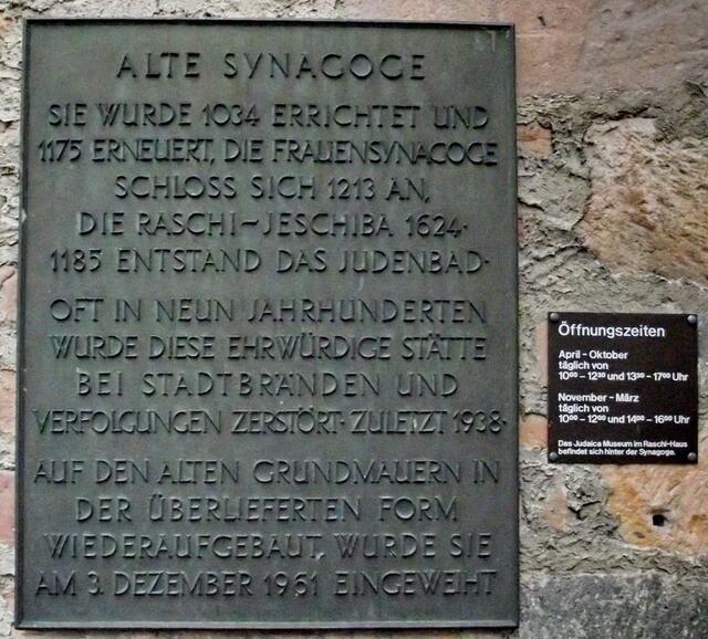 Kurze Darstellung der ALTEN SYNAGOGE