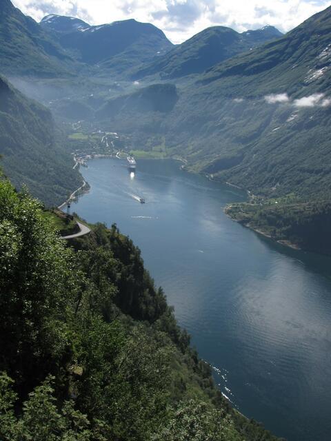 Letzte Nebel über Geiranger