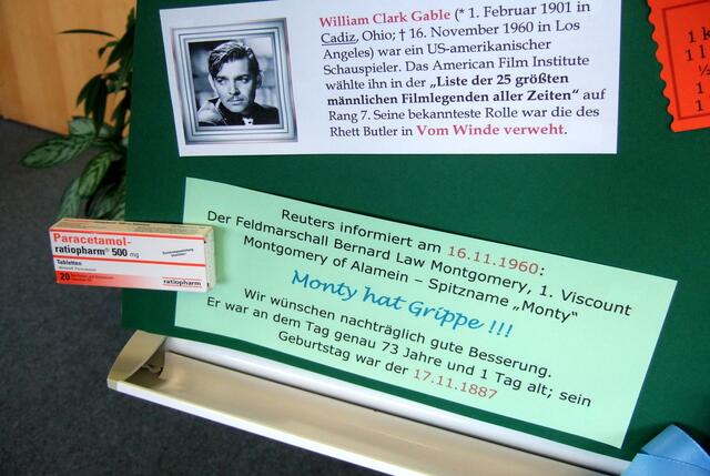 Im Nachhinein frage ich mich, ob es 1960 wohl schon dieses Medikament gegeben hat ???