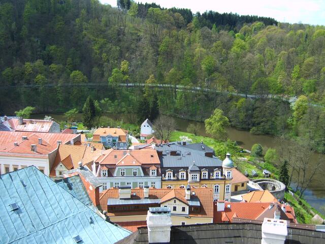 Ein Blick auf Loket von oben ...