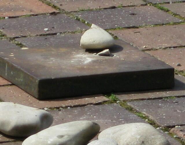 Gebrochen Flusskiesel