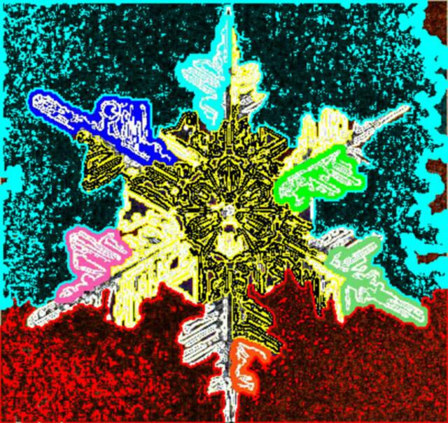 Sicht ins Mikroskop: Bild-Malerei ars evolutoria - Schneekristalle & Werner Hahn googeln.