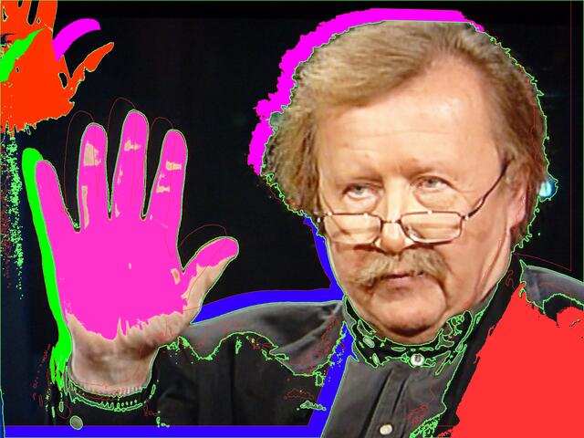 Gespräch mit Peter SLOTERDIJK : „Das Bild ist immer eine Dimension pfingstlicher als die Schrift“. a&s-Performance Malerei Werner Hahn.