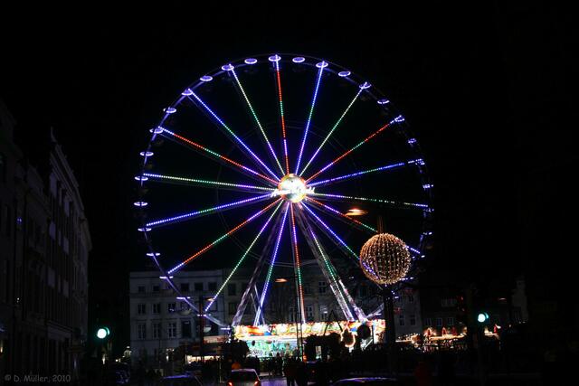 Spektakulär: Das Riesenrad auf dem Koberg.
