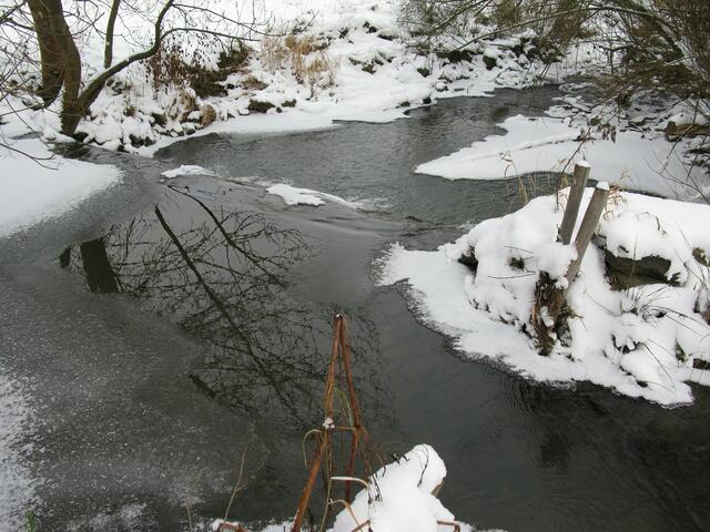 Salzbödewehr und der Mühlbach