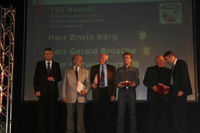 Erwin Karg, Gerald Brosche, Ludwig Kurz und Andreas Sturz vom TSV Neusäß