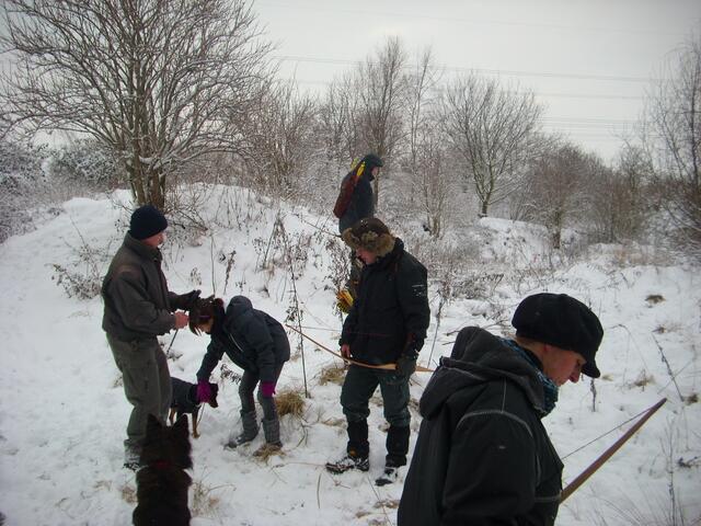 Pfeilsuche im Schnee ist schwieriger!