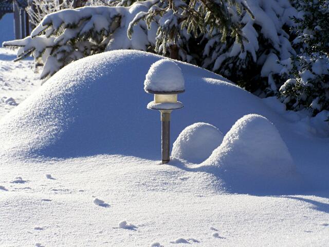 Sonne und Schnee