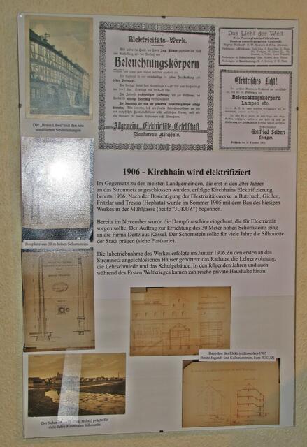 Im Jahre 1906 wird Kirchhain elektrifiziert.