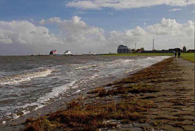 Grimmershörn Blick zum Hafen