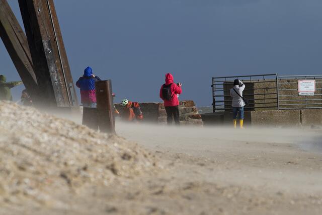 "Sandsturm" an der Kugelbake