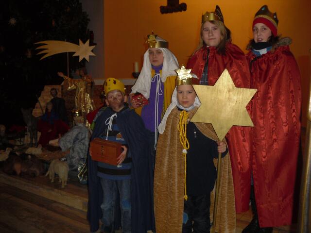 Verabschiedung zum Singen,an der Krippe . . .