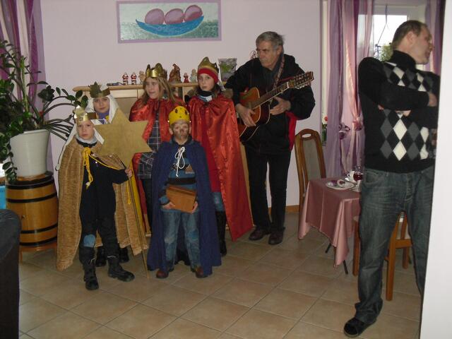 . . . bei Familie Wieczorek, die Sternsinger