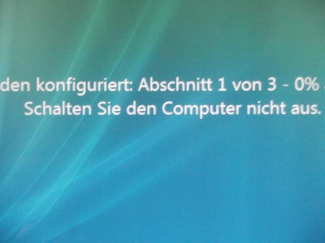 Nach Internetanschluss wird alles neu konfiguriert.