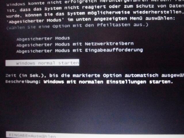 Windows normal starten
