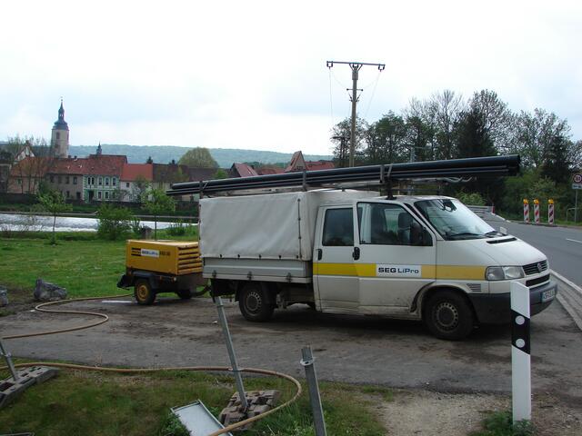 Die Arbeiter rücken an.