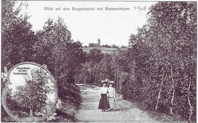 Burgscheitel mit Bismarckturm 1908