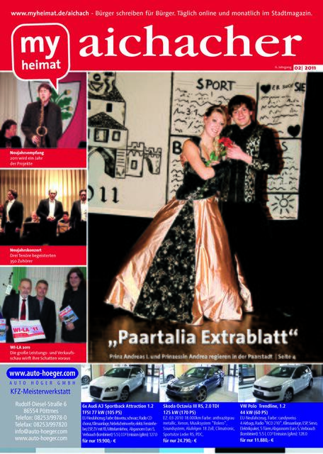 Jetzt neu: Das myheimat-Stadtmagazin aichacher 02/2011