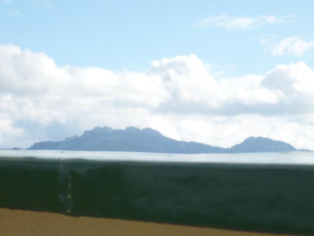 Ausblick auf die Wolken vom Schiff aus