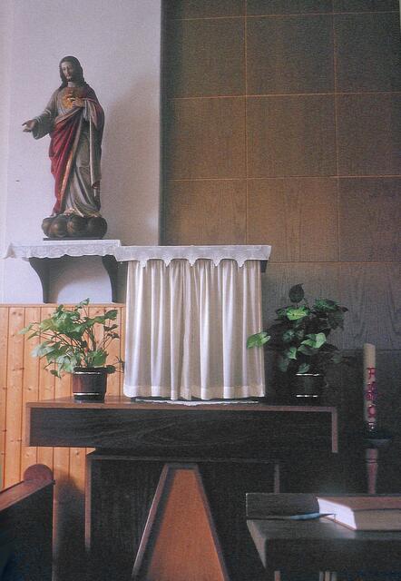 Der Tabernakel in der Christkönigskapelle, in der ehemaligen Molkerei. Foto: Helmut Kuzina